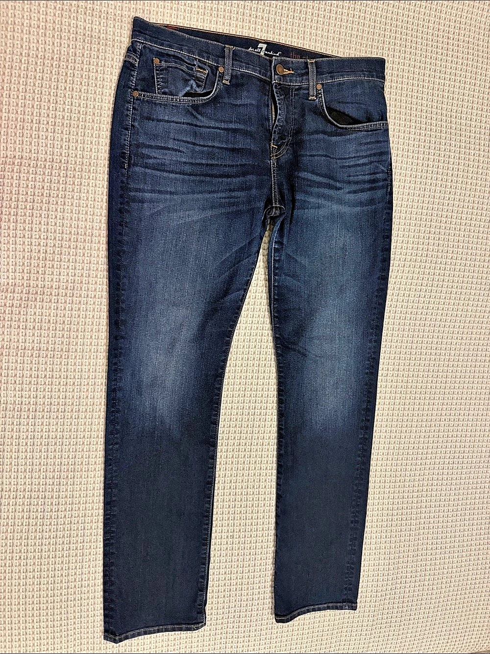 7 for all mankind Straight Leg Jeans in Blue Waist 34